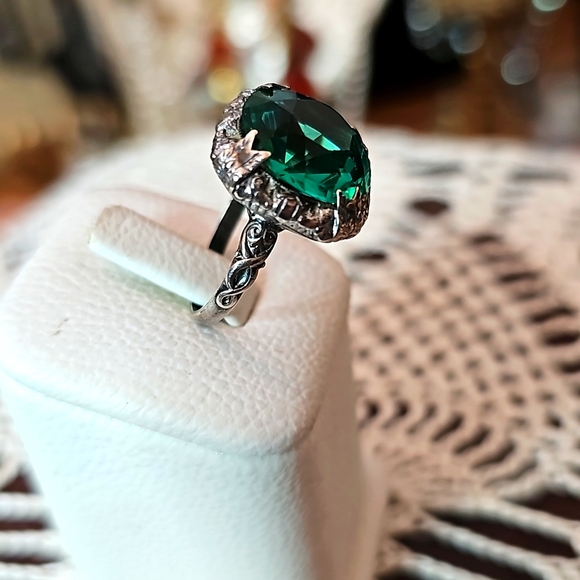 Antique Vintage Sterling Silver Ring - Picture 2 of 5